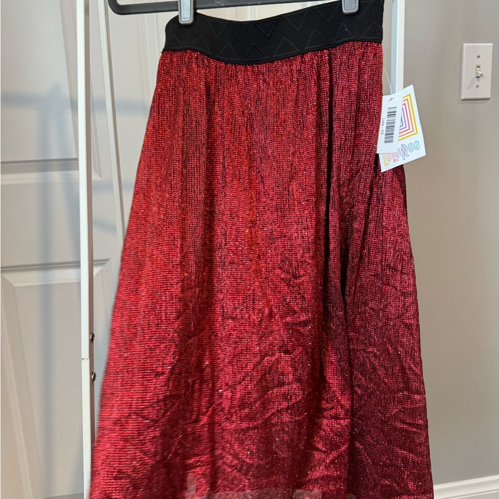 Lularoe Sparkling Red A-Line Skirt
